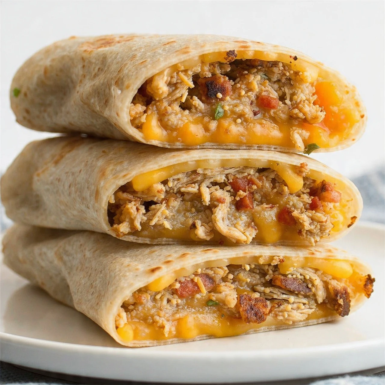 Ooey-Gooey Cheesy Garlic Chicken Wraps Recipe