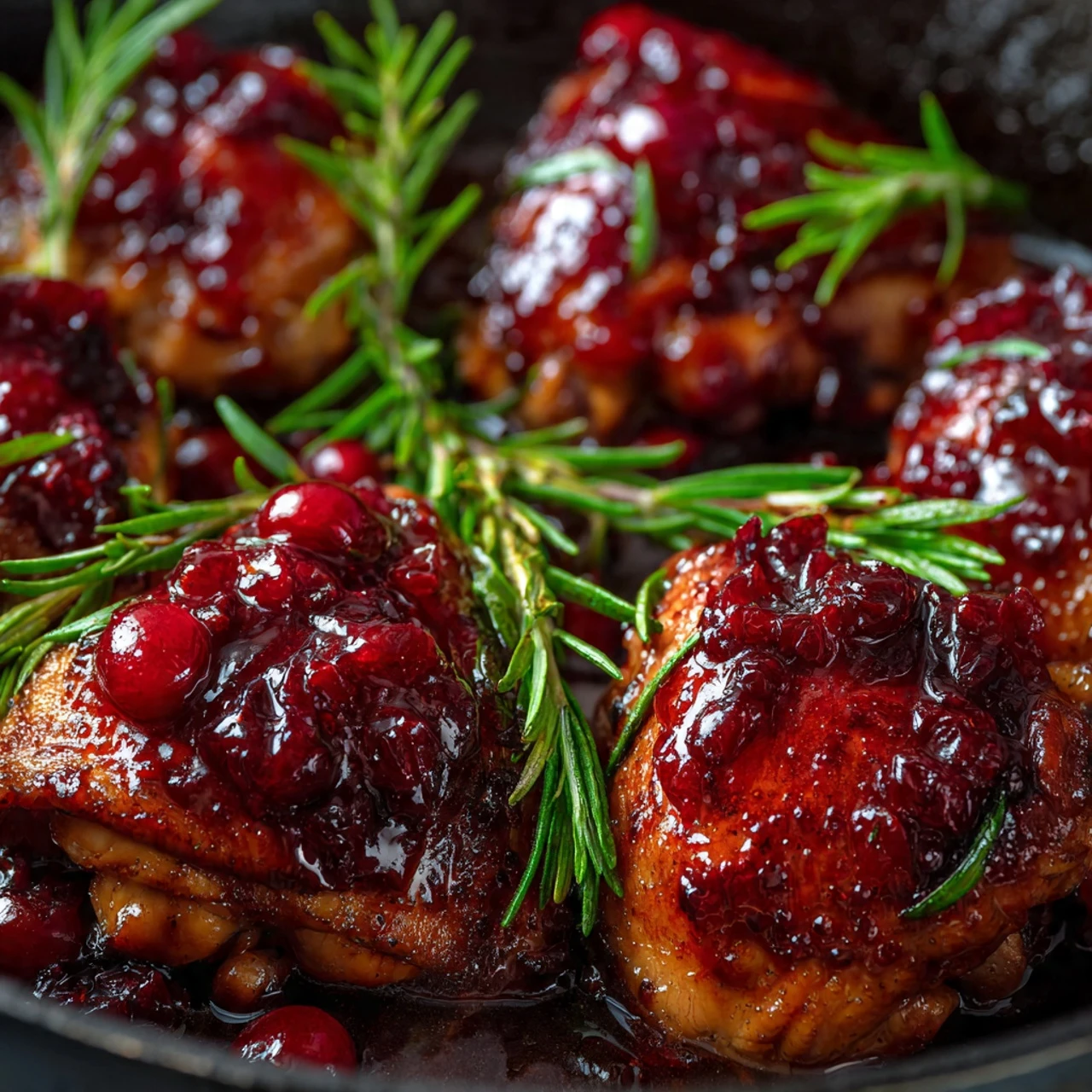 Easy Cranberry Baked Chicken Thighs Recipe Healthy Cranberry Chicken Thighs Bake Low Carb Cranberry Chicken Thighs Gluten-...
