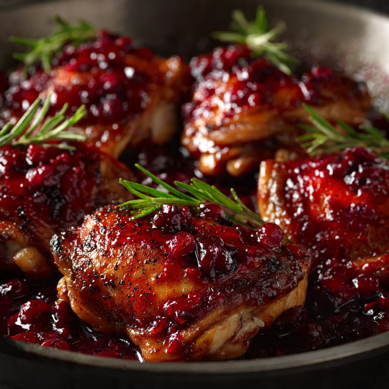 Easy Cranberry Baked Chicken Thighs Recipe Healthy Cranberry Chicken Thighs Bake Low Carb Cranberry Chicken Thighs Gluten-...