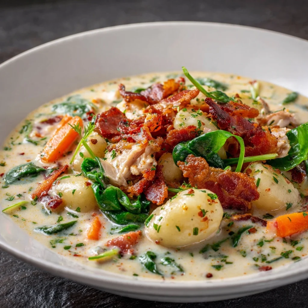 Creamy Chicken Gnocchi Soup Recipe (Olive Garden Copycat)