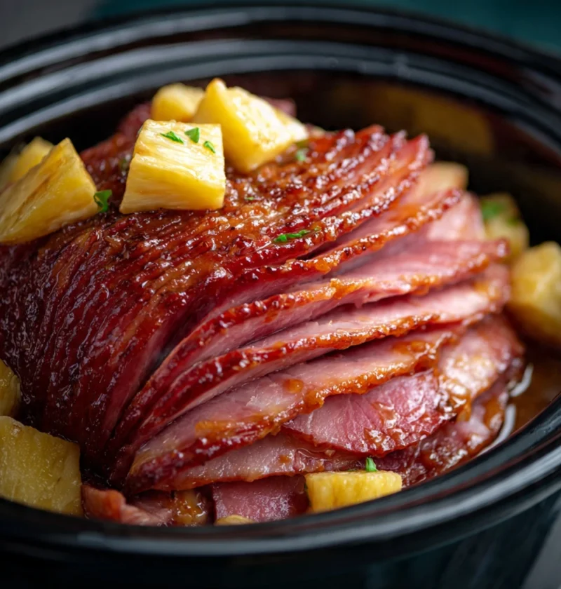 Easy Crockpot Pineapple Ham Recipe Slow Cooker Pineapple Ham With Brown Sugar Best Brown Sugar Pineapple Ham Crockpot Reci...