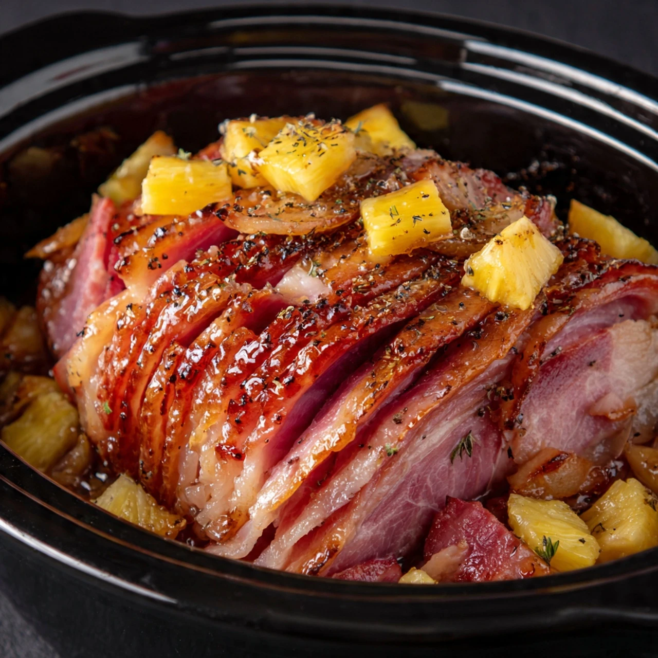 Easy Crockpot Pineapple Ham Recipe Slow Cooker Pineapple Ham With Brown Sugar Best Brown Sugar Pineapple Ham Crockpot Reci...