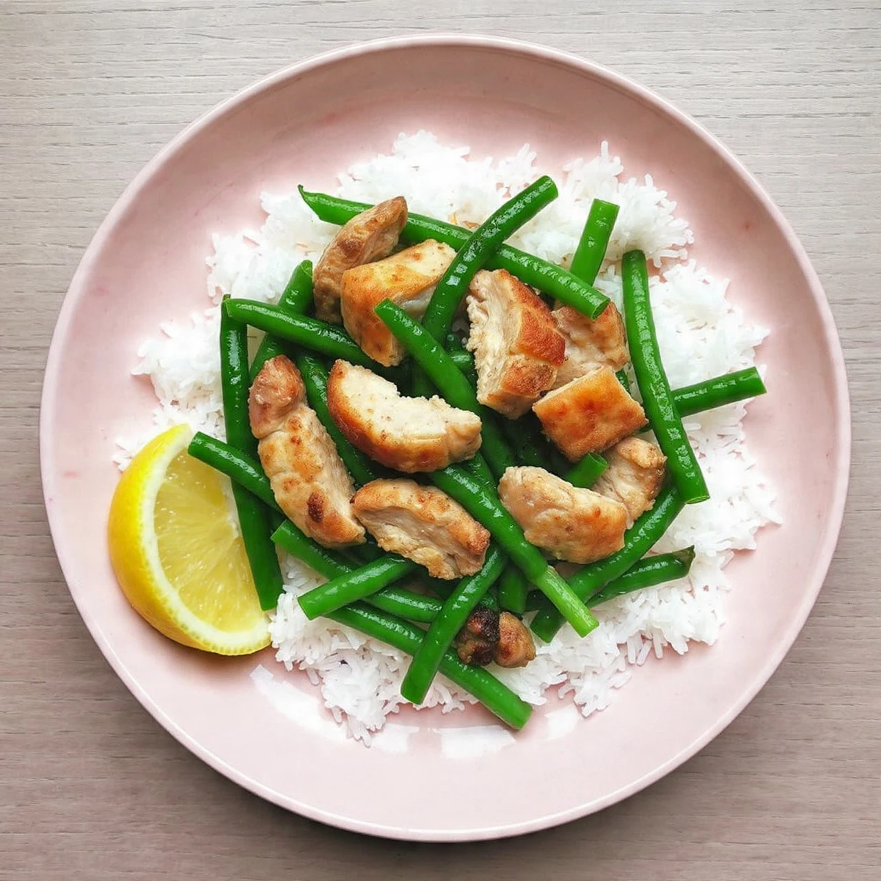 Easy Lemon Chicken Stir Fry Recipe 30-minute Lemon Chicken Stir Fry Healthy Lemon Chicken Green Beans Meal Quick Lemon Chi...