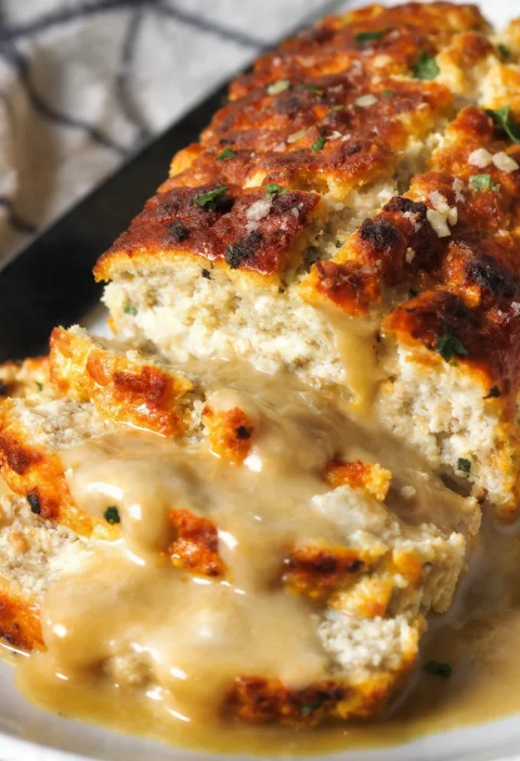 Garlic Parmesan Chicken Meatloaf