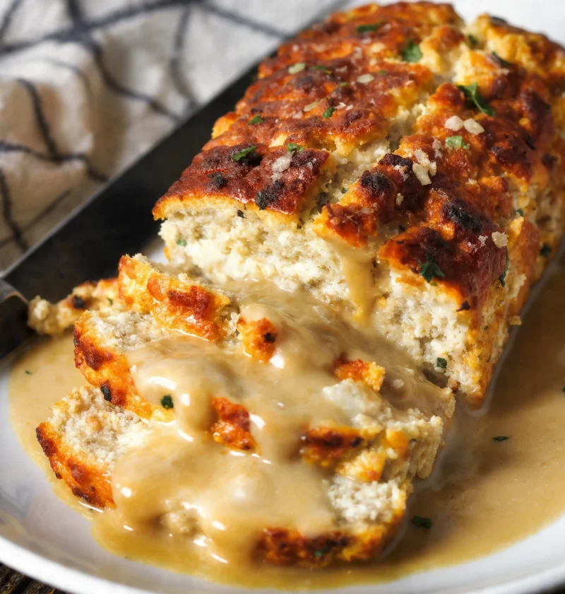 Garlic Parmesan Chicken Meatloaf