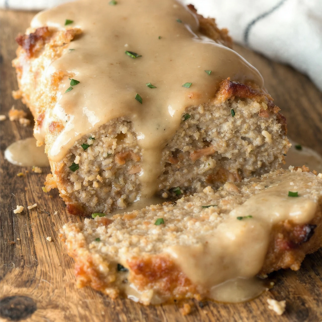Garlic Parmesan Chicken Meatloaf
