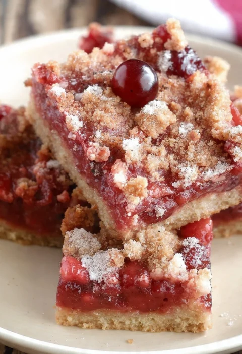 Moist Christmas Cranberry Bars Recipe