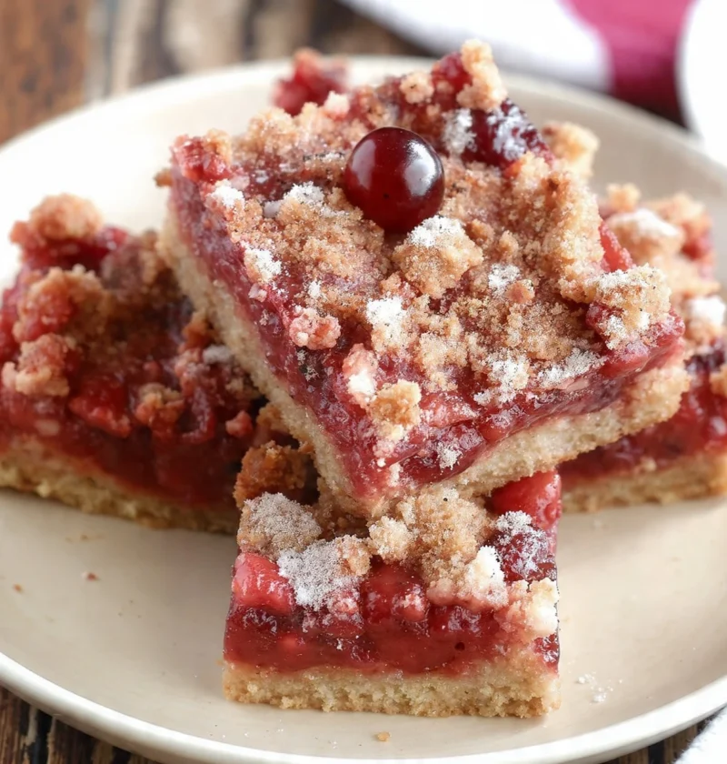 Moist Christmas Cranberry Bars Recipe