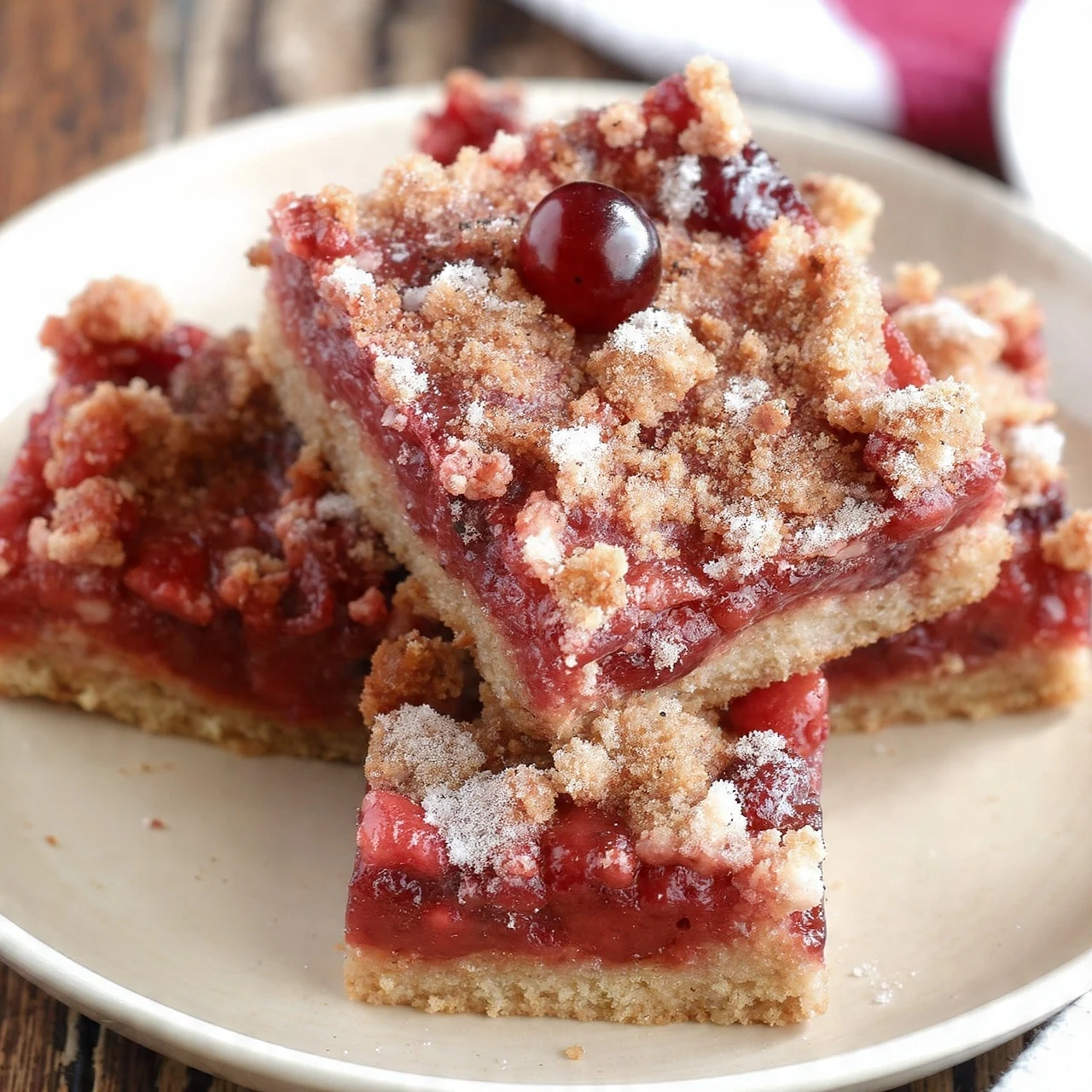 Moist Christmas Cranberry Bars Recipe