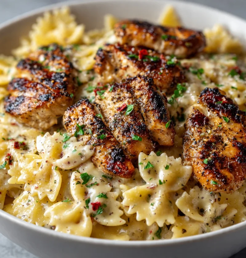 Mozzarella Garlic Butter Chicken Bowties Cheesy Cream Delight