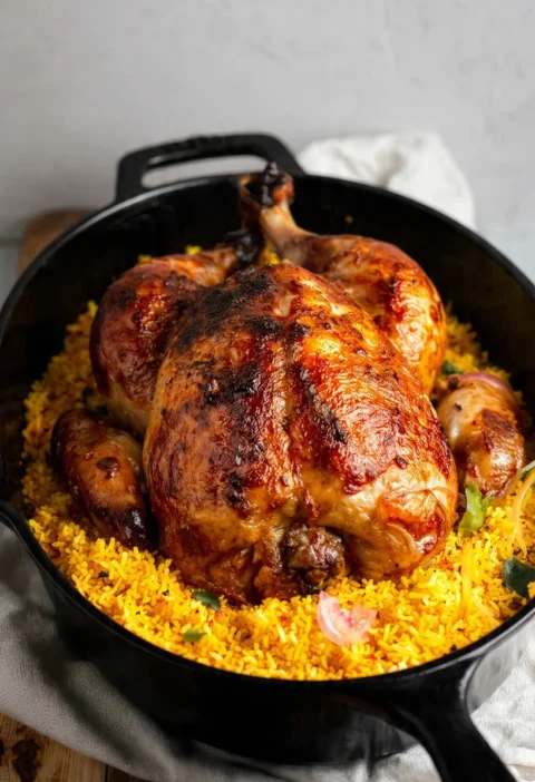 Onepot Whole Roasted Chicken Rice