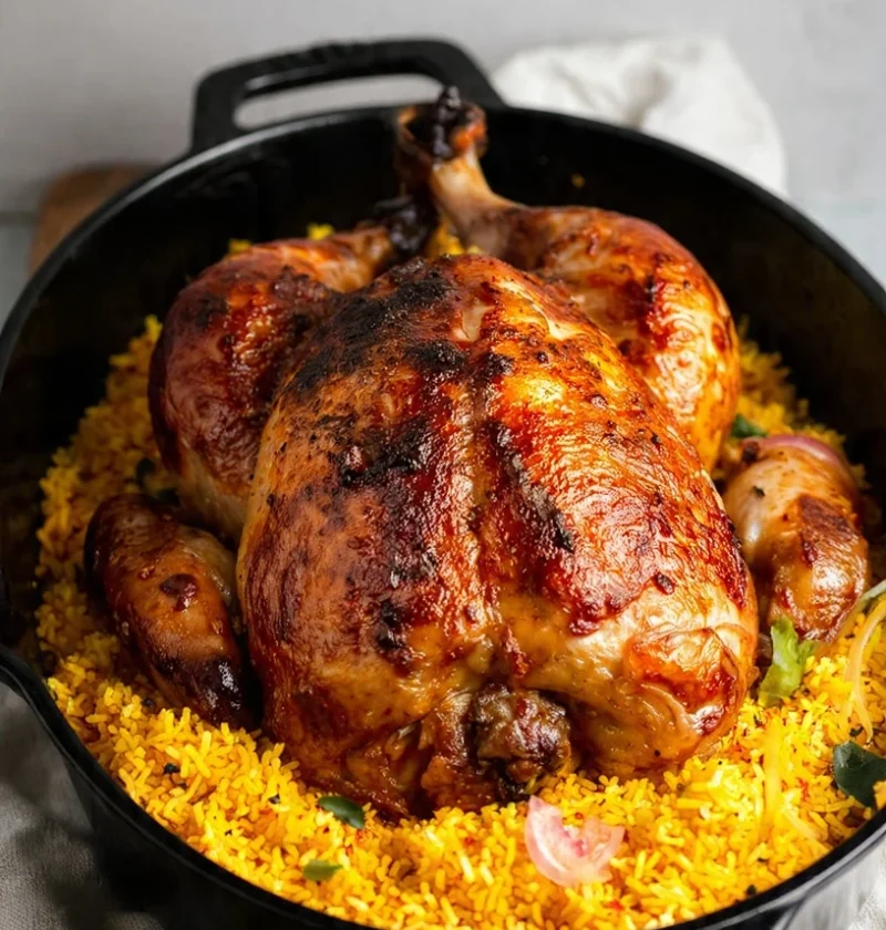 Onepot Whole Roasted Chicken Rice