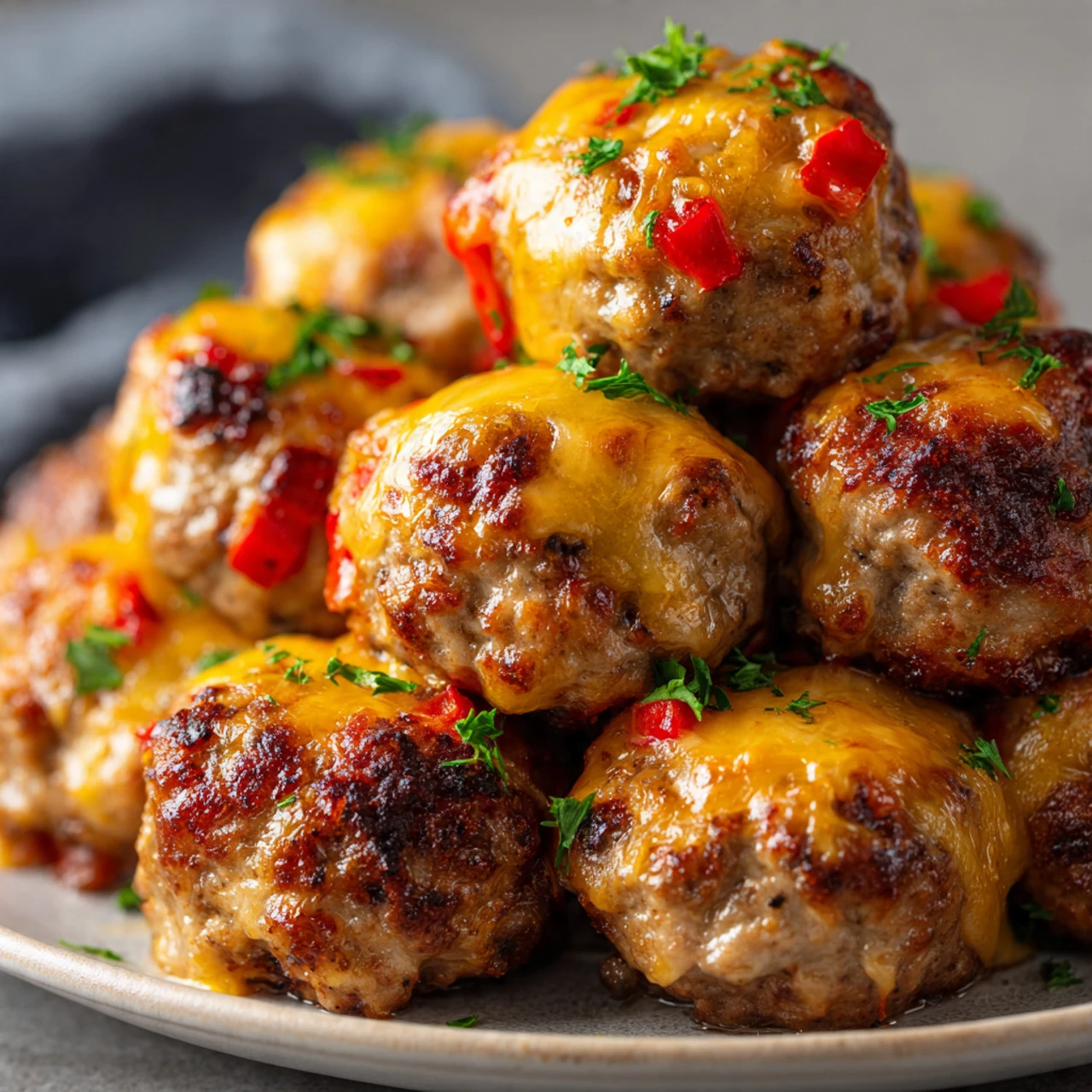 Rotel Cream Cheese Sausage Balls