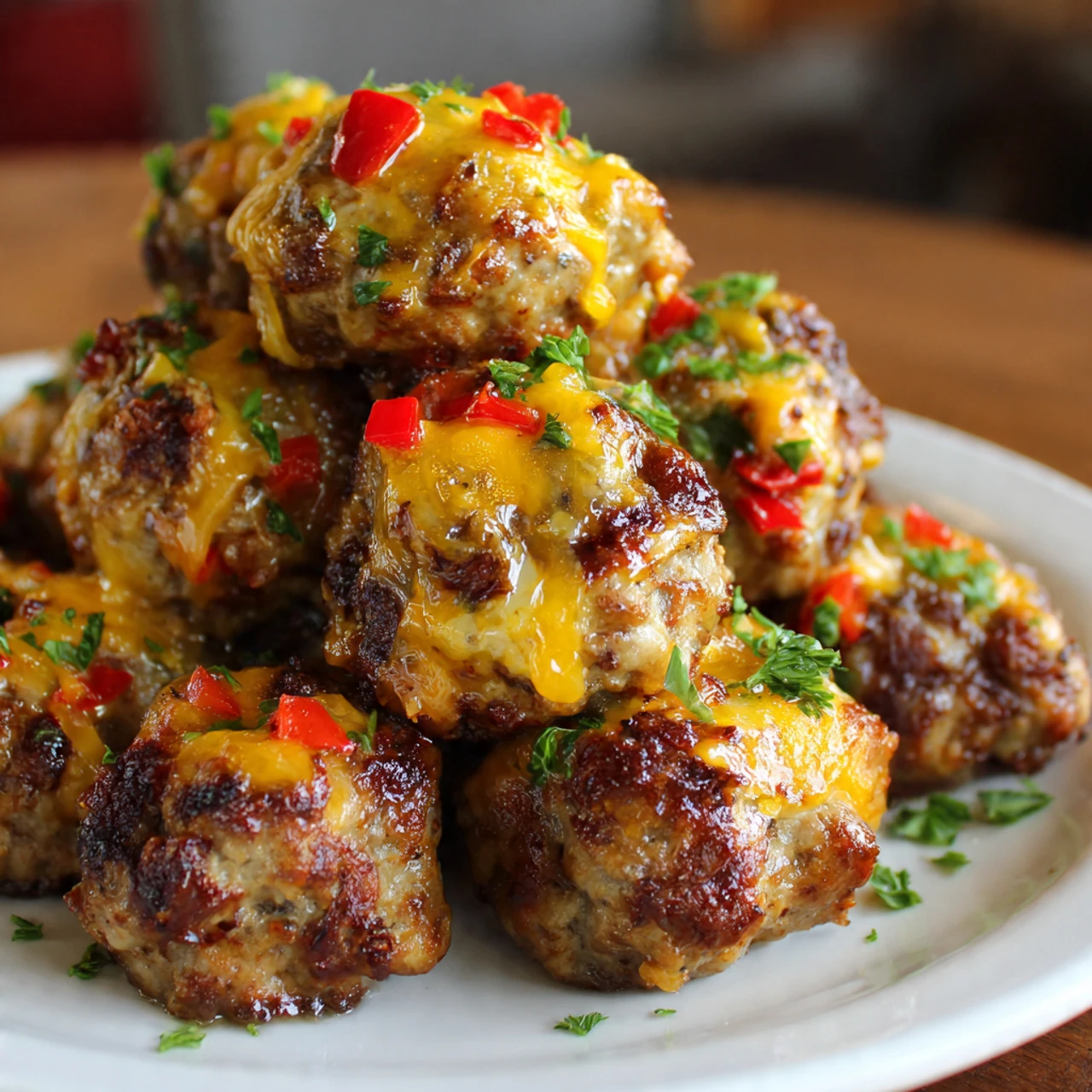 Rotel Cream Cheese Sausage Balls