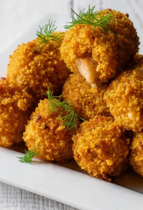 Salmon Balls Creamy Avocado Sauce Delicious