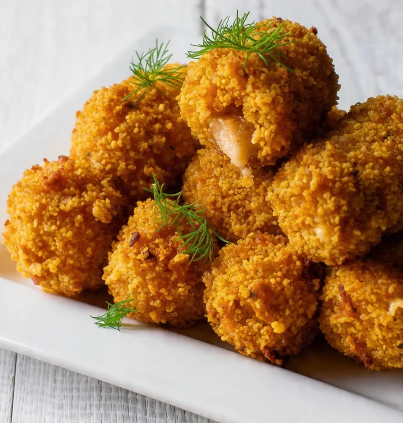 Salmon Balls Creamy Avocado Sauce Delicious