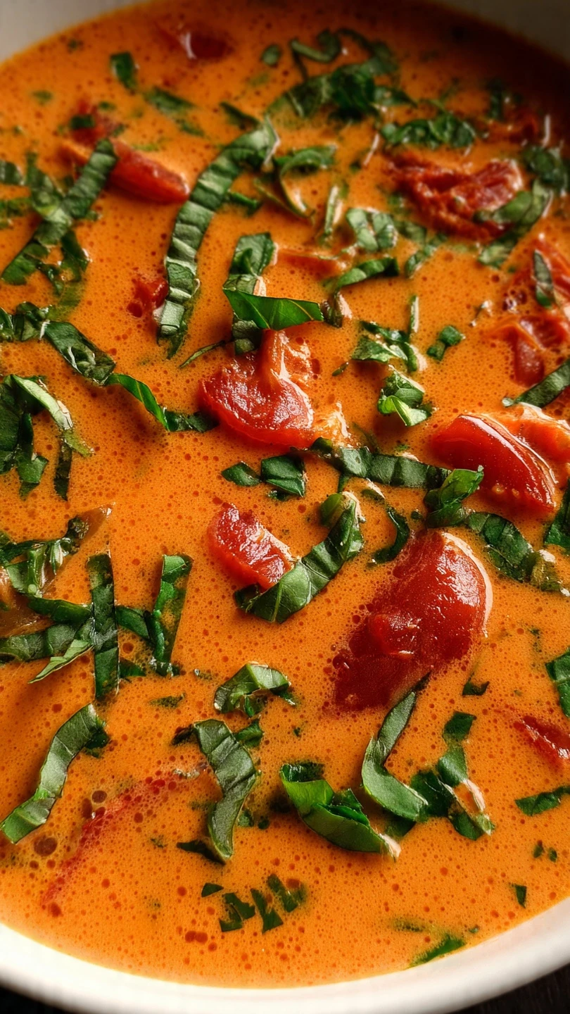 Slow Cooker Creamy Tomato Lentil Soup