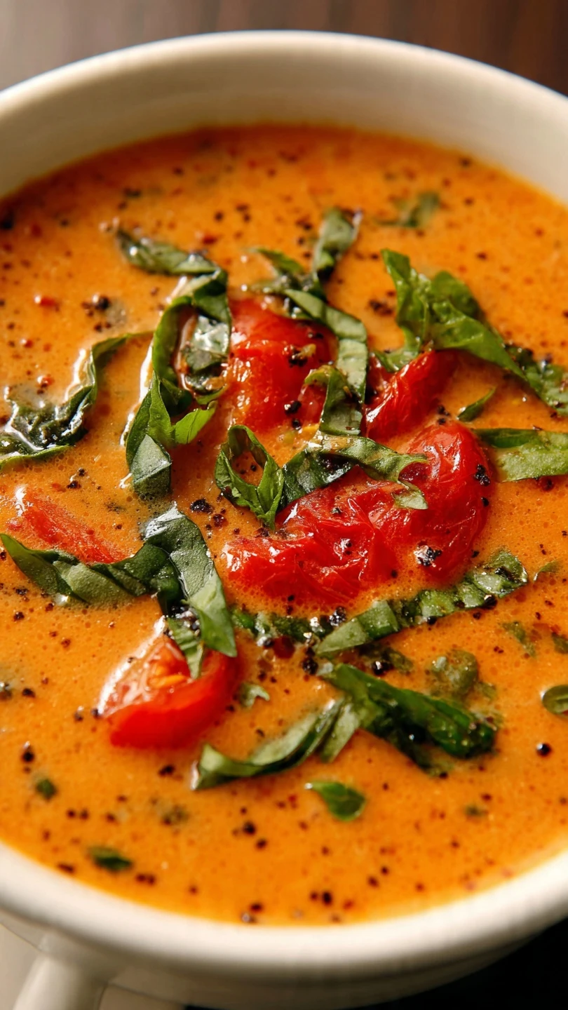 Slow Cooker Creamy Tomato Lentil Soup