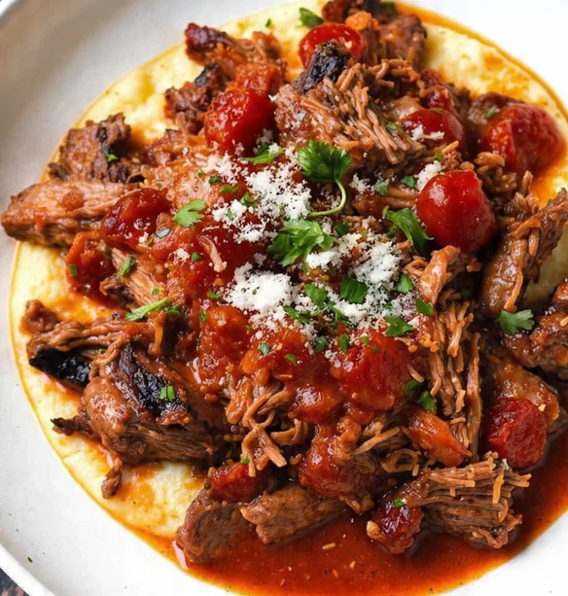 Slow Cooker Pork Puttanesca Rag