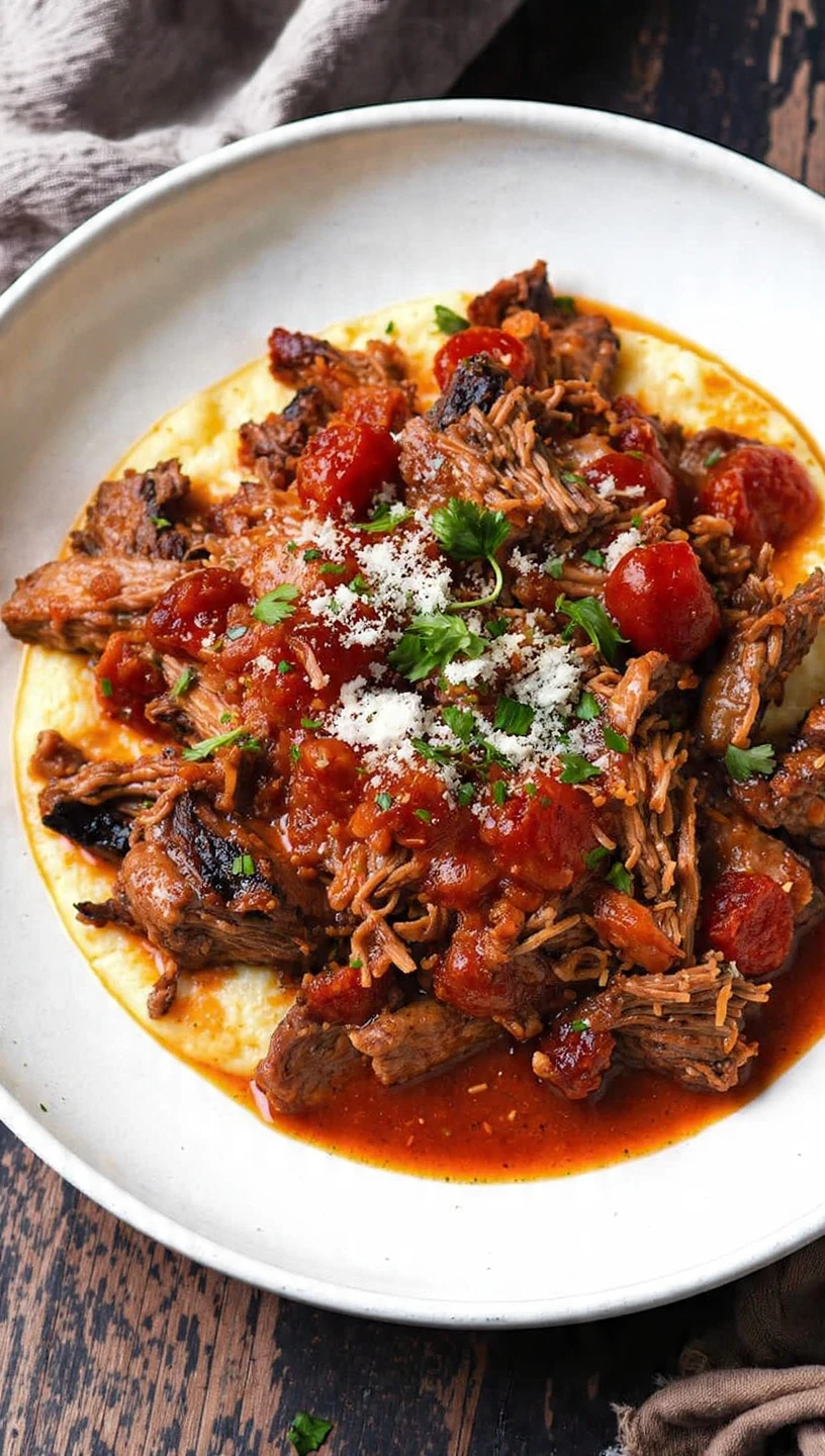 Slow Cooker Pork Puttanesca Rag