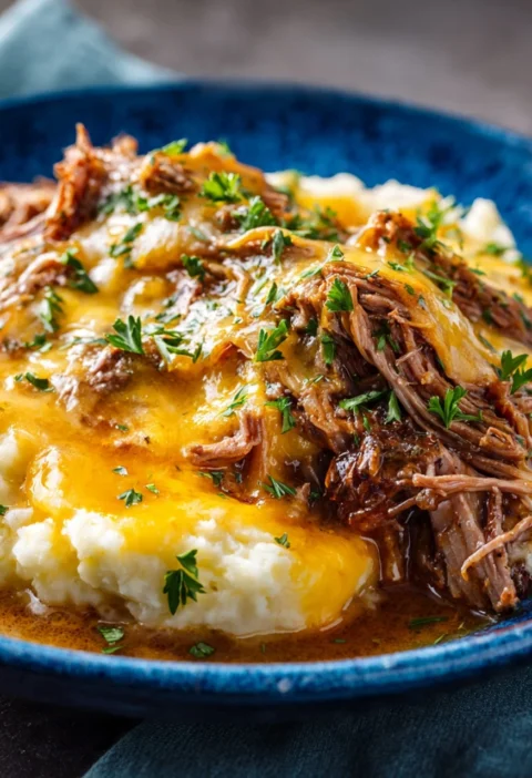 Slow Cooker Steak Cheddar Potato Casserole Recipe
