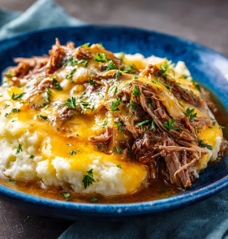 Slow Cooker Steak Cheddar Potato Casserole Recipe