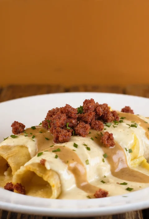 Southern Breakfast Enchiladas Sausage Gravy