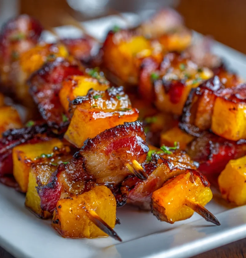 Sweet Potato Bacon Skewers Recipe That Delights