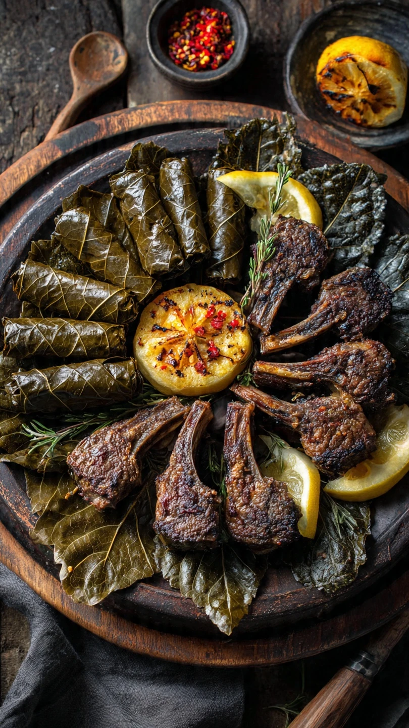 Warak Dawali Stuffed Grape Leaves
