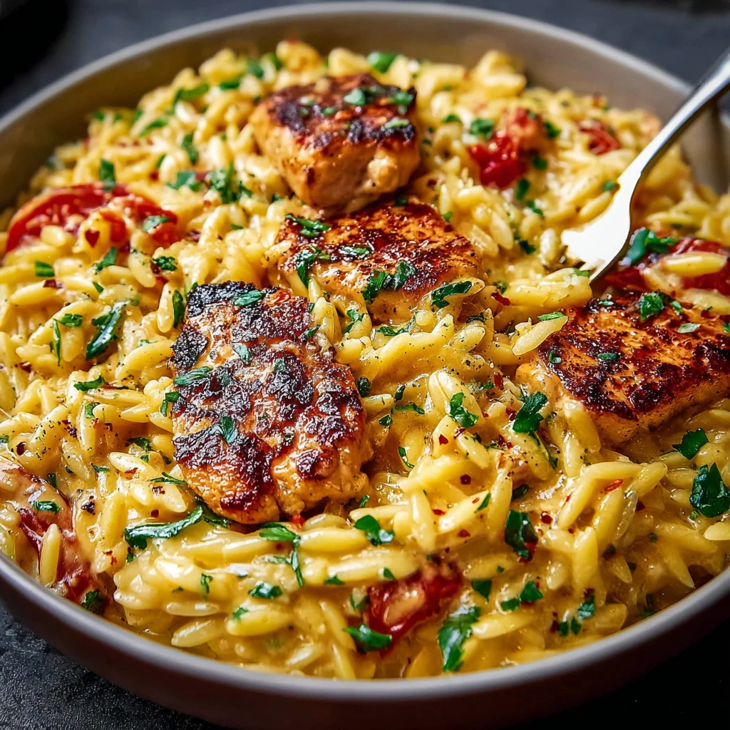 Best One Pot Cajun Chicken Alfredo Orzo Bursting with Flavor