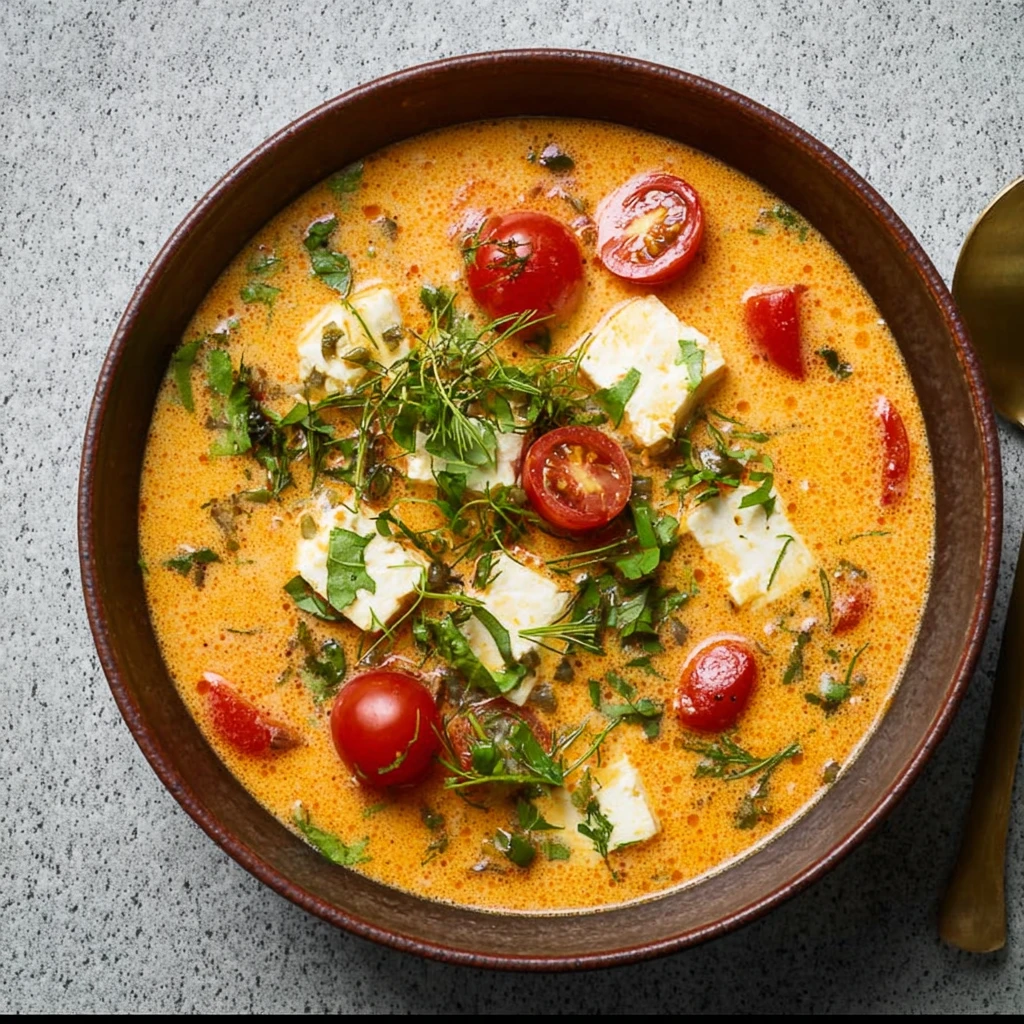 Brothy Thai Curry With Silken Tofu and Herbs