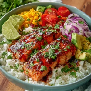 Chipotle Honey Salmon Bowls