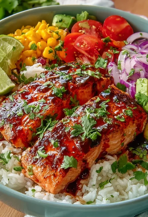 Chipotle Honey Salmon Bowls