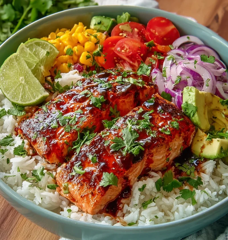 Chipotle Honey Salmon Bowls