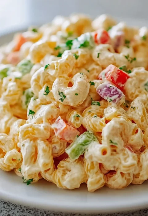 Classic Macaroni Salad Creamy Mayo Dressing