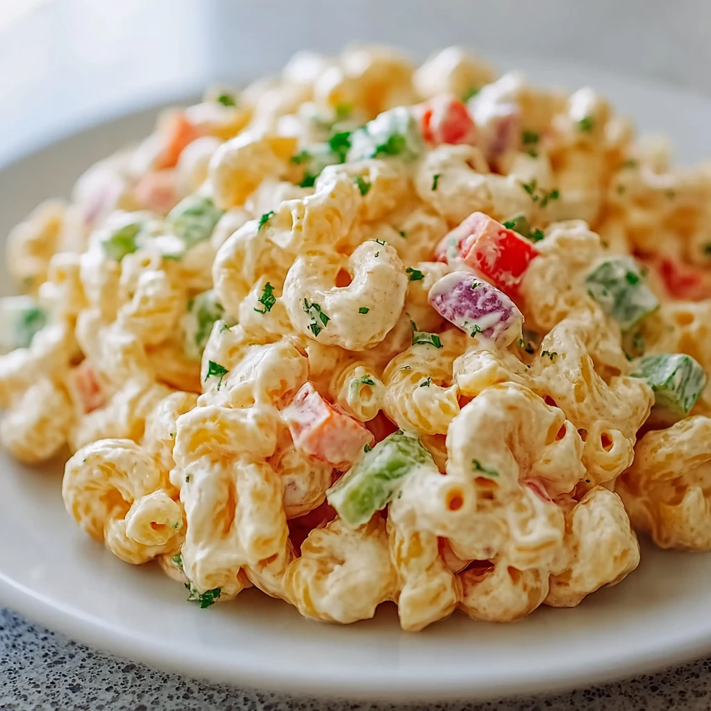 Classic Macaroni Salad with Creamy Mayo Dressing