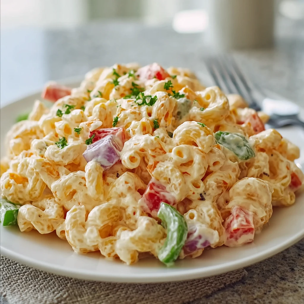 Classic Macaroni Salad With Creamy Mayo Dressing