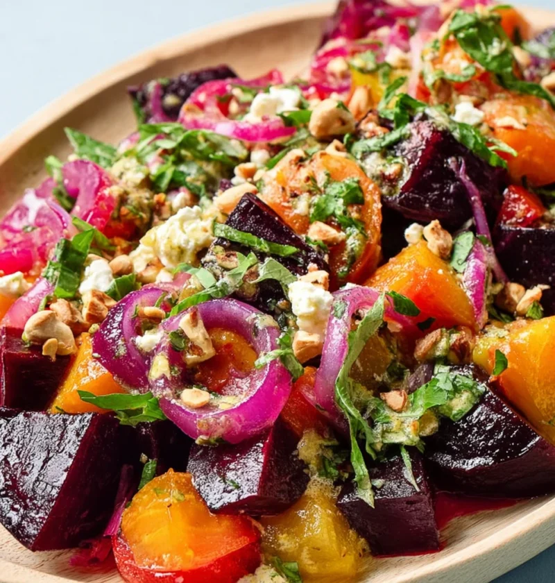 Crunchy Nut Beet Salad Vibrant Beets Citrus Vinaigrette