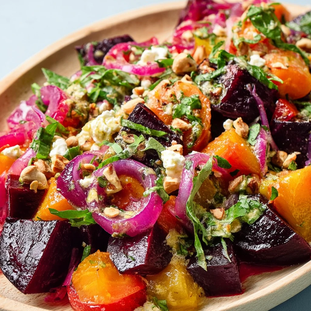 Crunchy Nut Beet Salad: Vibrant Beets with Citrus Vinaigrette and Toasted Nuts