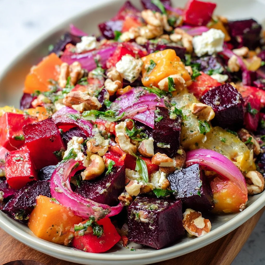 Crunchy Nut Beet Salad Vibrant Beets Citrus Vinaigrette