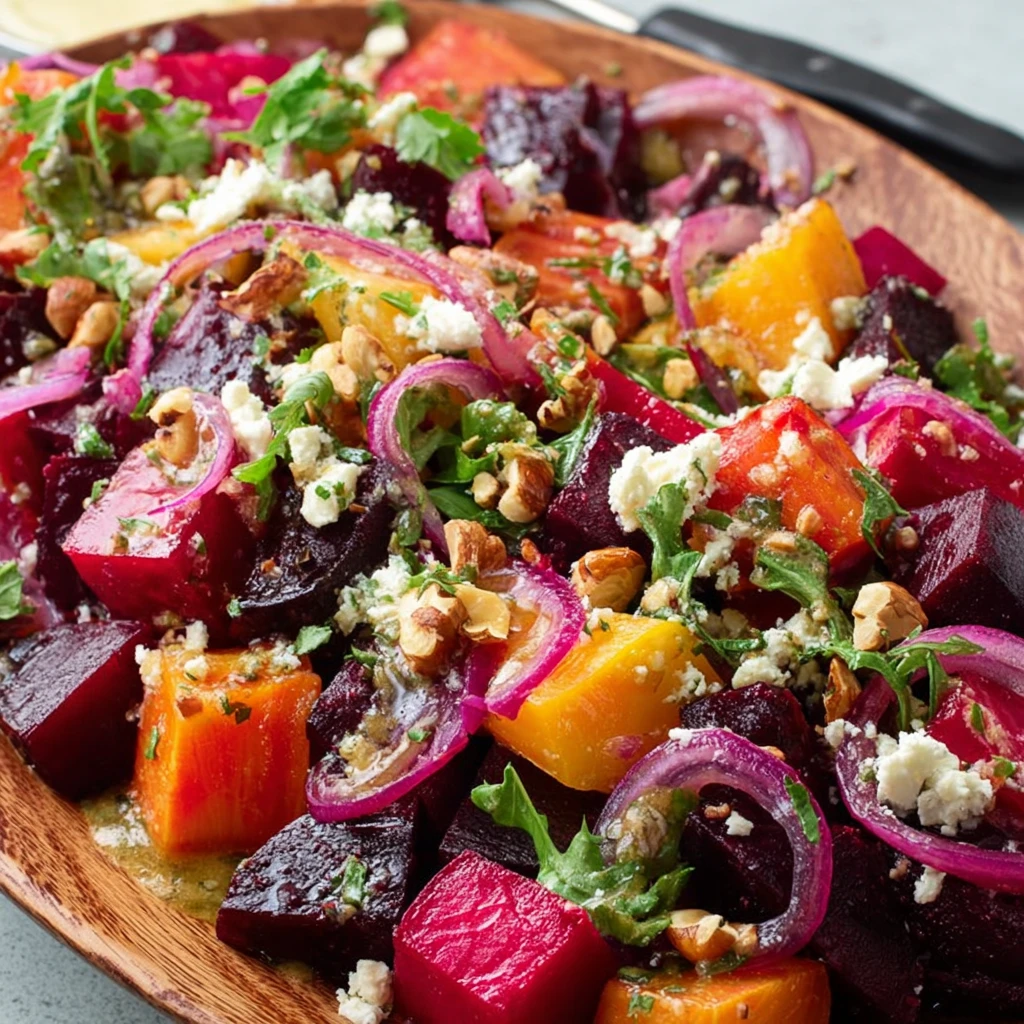 Crunchy Nut Beet Salad Vibrant Beets Citrus Vinaigrette