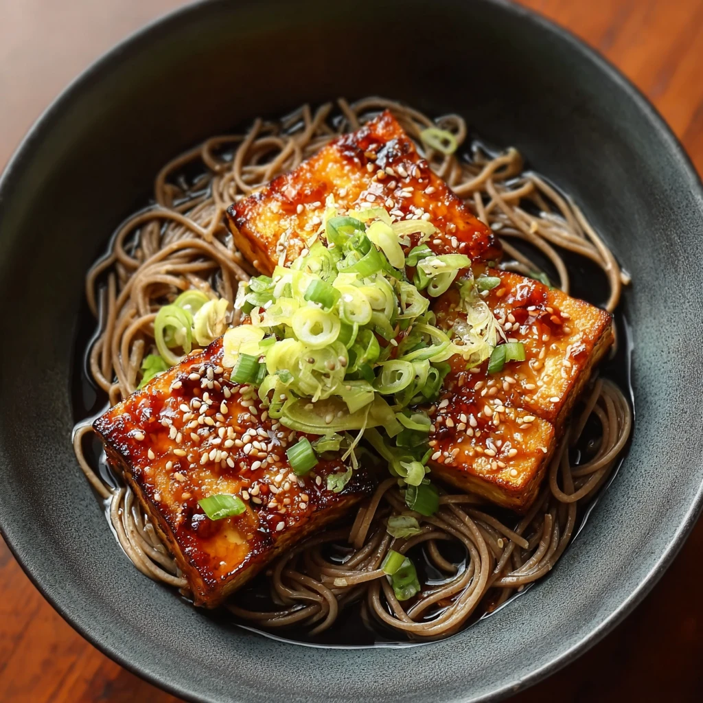 Delicious Sesame Soba Noodles Crispy Tofu Recipe