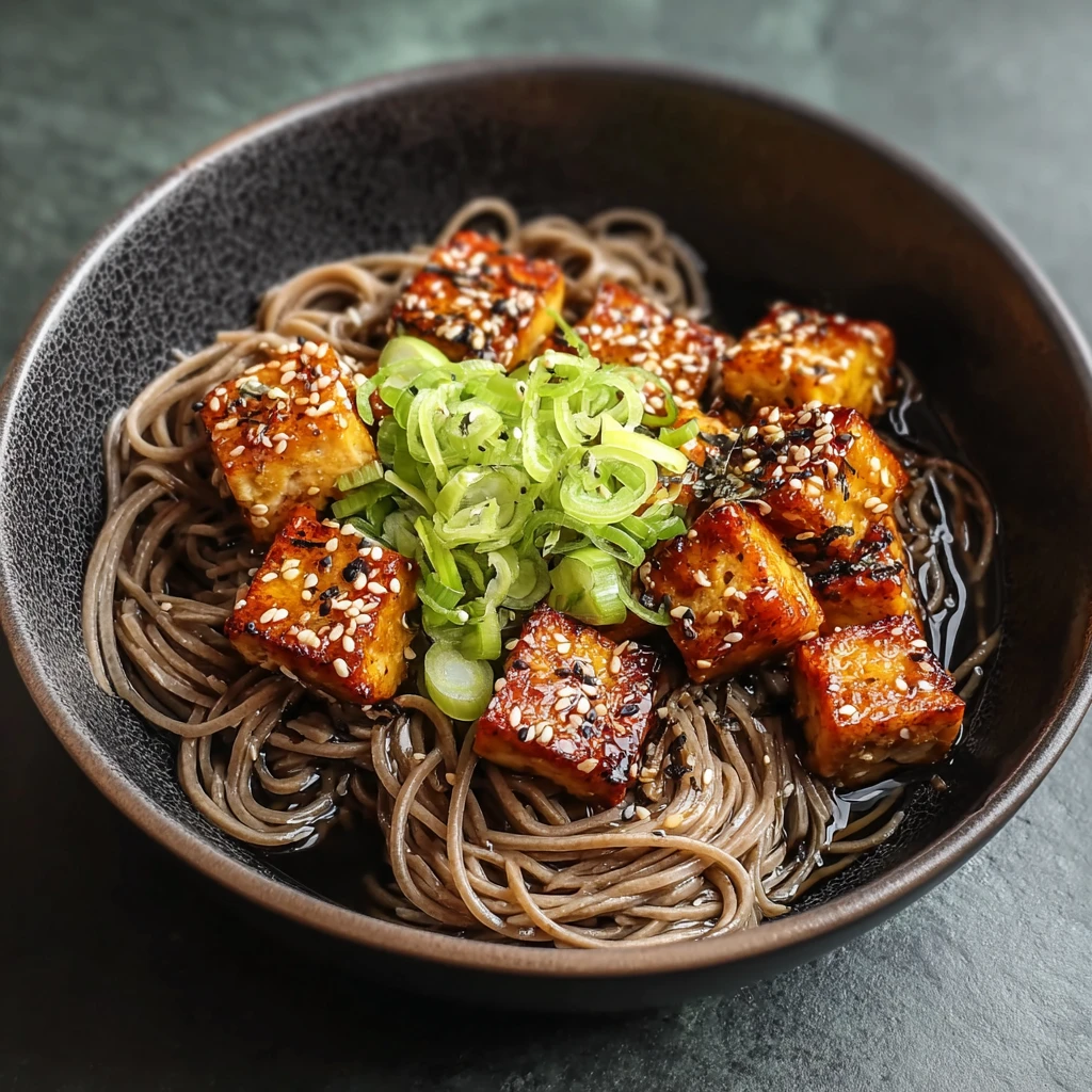 Delicious Sesame Soba Noodles Crispy Tofu Recipe