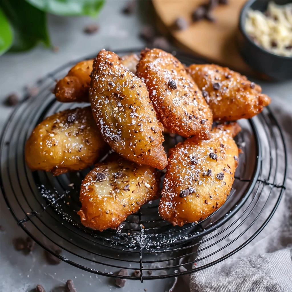 Delicious Thai Banana Fritters Choco Filling Made