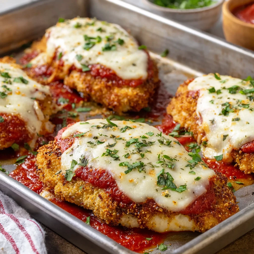 Easy Chicken Parmesan Sheet‑Pan
