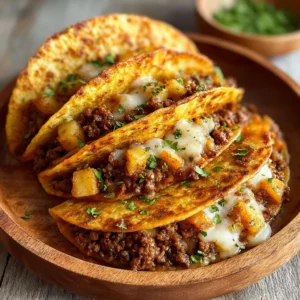 Ground Beef and Potato Tacos