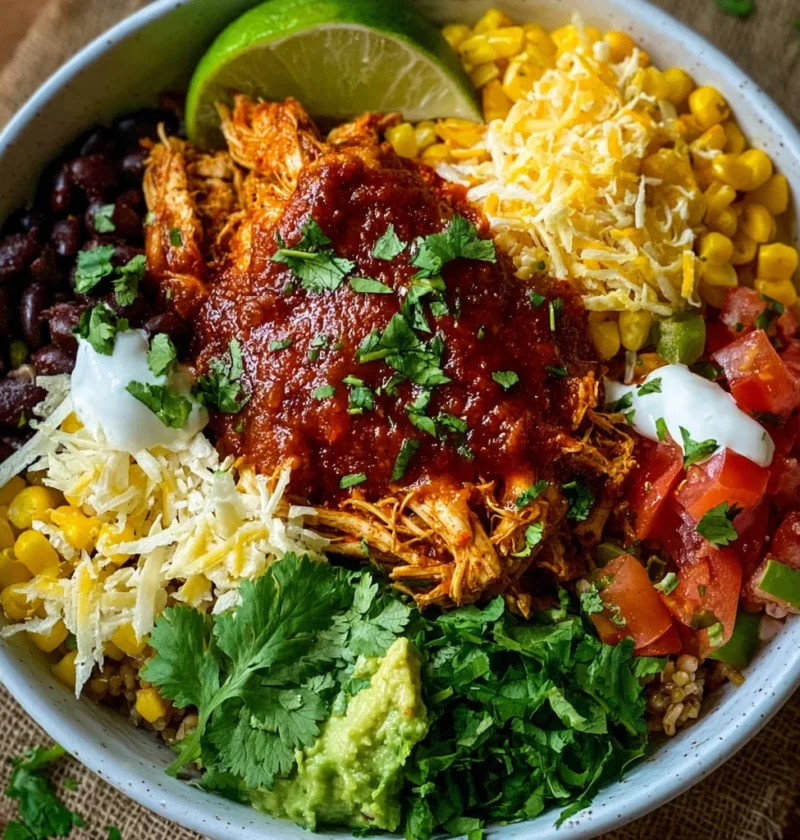 High Protein Chicken Enchilada Bowls
