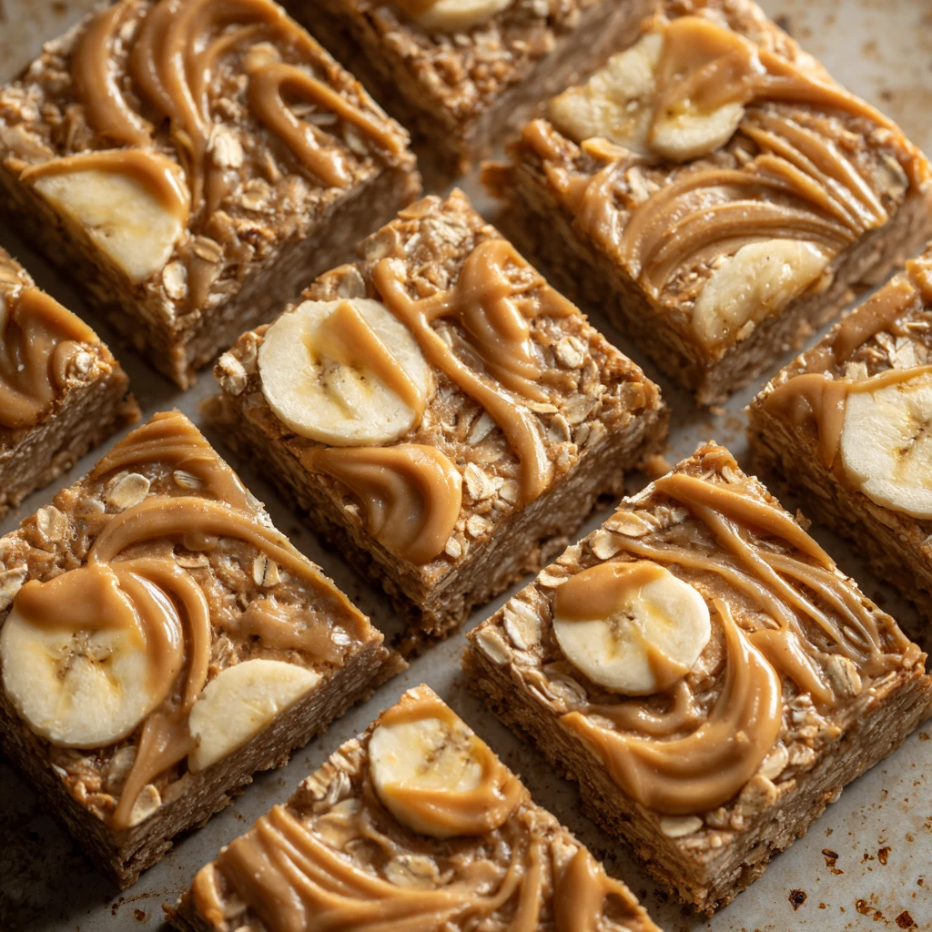 High-Protein Peanut Butter–Banana Oatmeal Bars