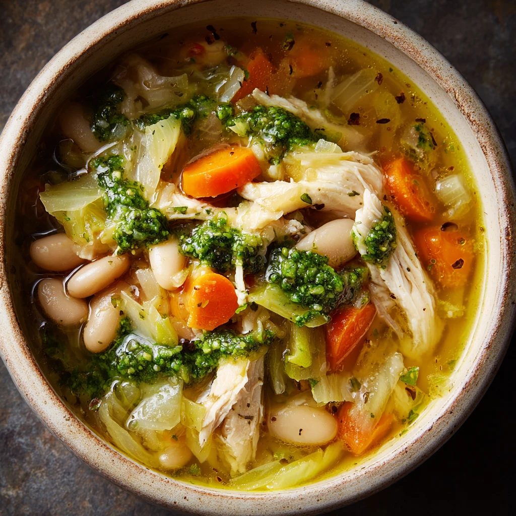 Onepot Highprotein Chicken Cabbage White Bean Soup
