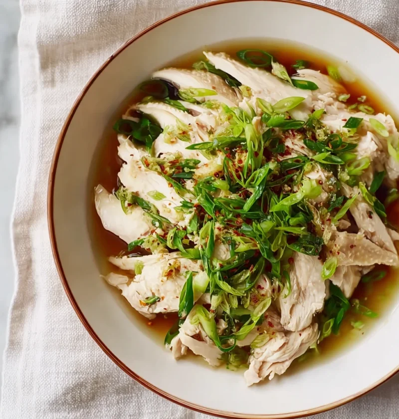 Poached Chicken Ginger Scallion Sauce Flavor Lovers